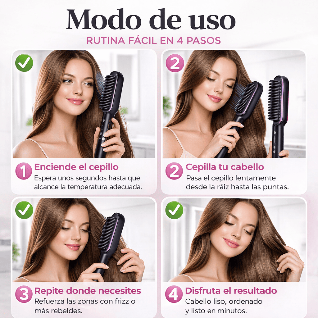 GlowPro Brush – Alisa tu cabello en minutos sin frizz