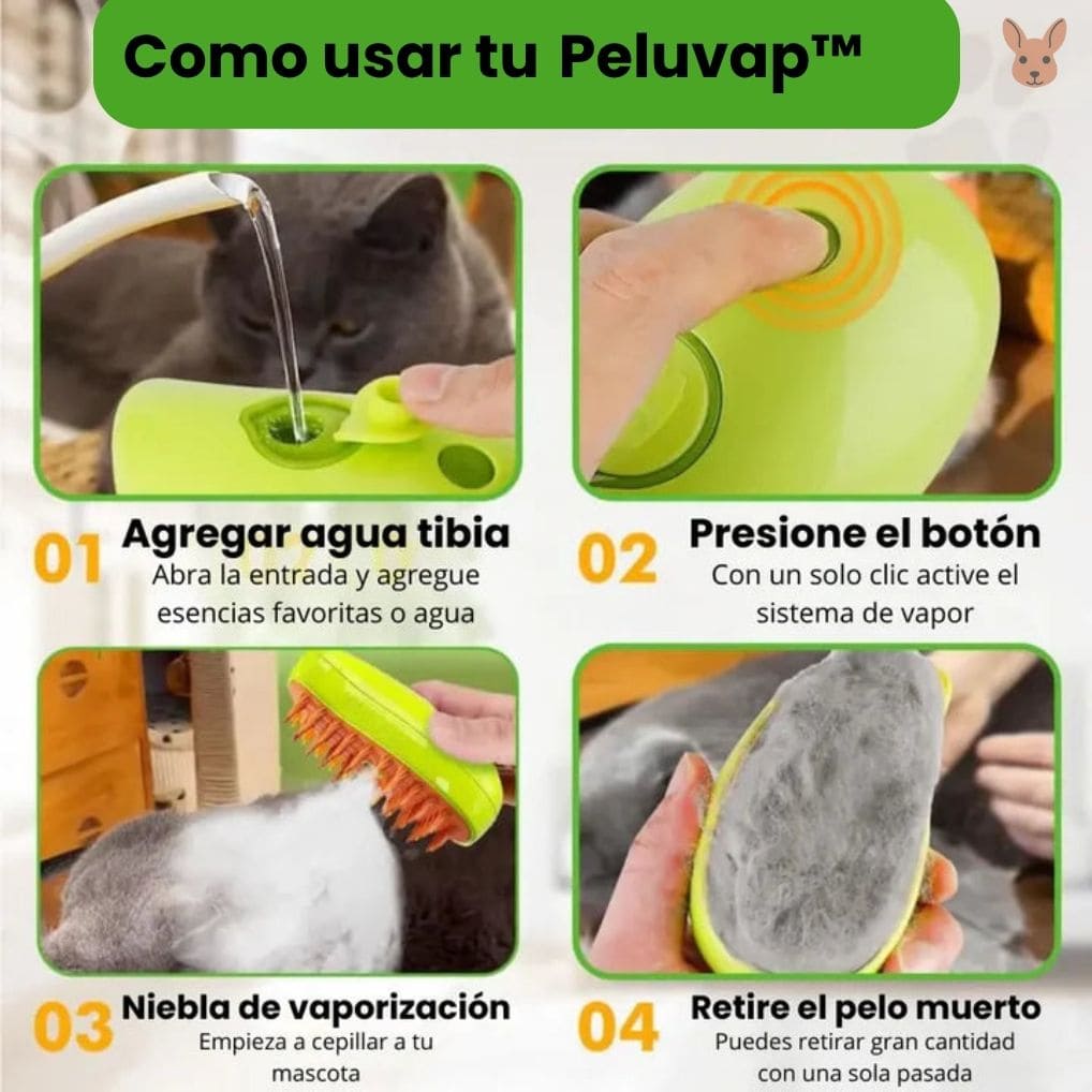 Peluvap™ – Cepillo 3 en 1 para Mascotas Felices y Hogares Limpios